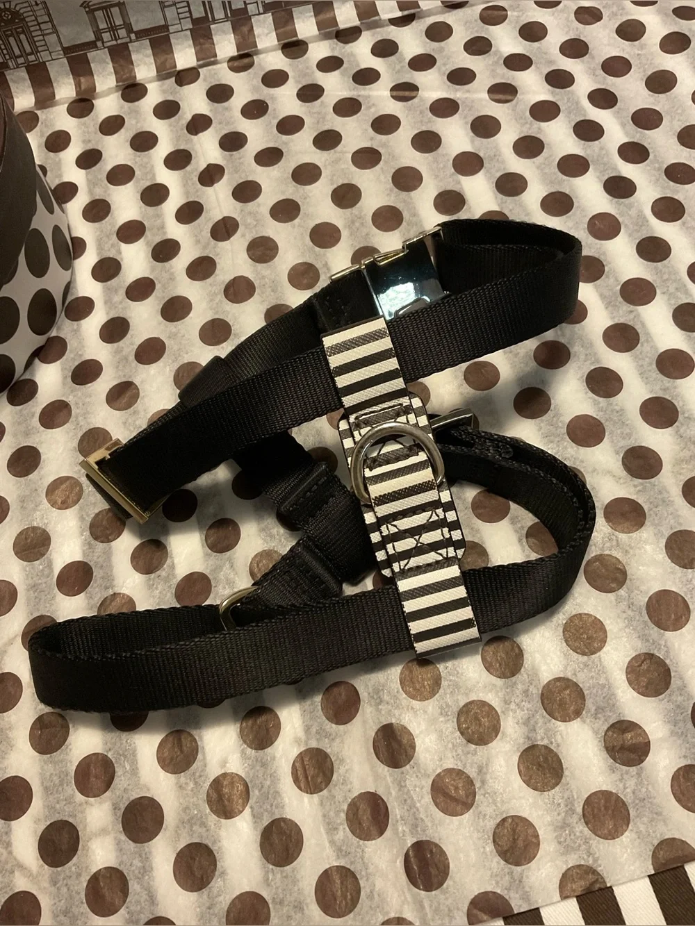 EUC Henri Bendel Pet Set - Collar, Harness and Leash